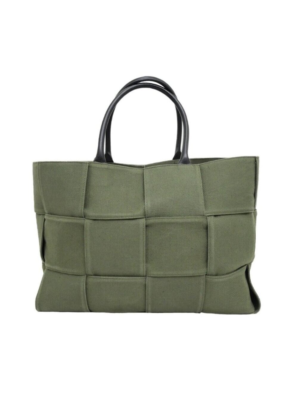 Bottega Veneta a Luco Large Khaki Tote Bag Maxi Intrecciato